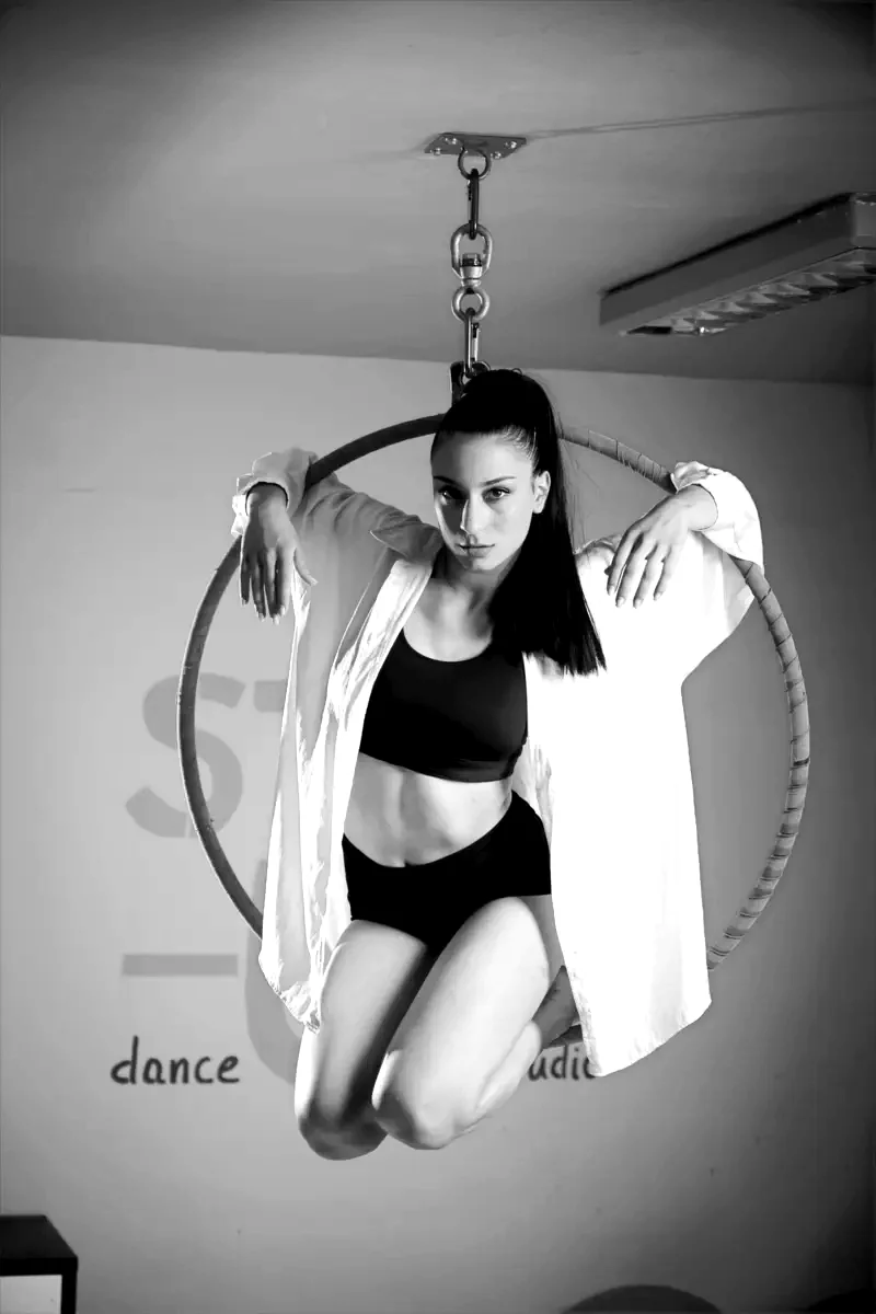 Aerial hoop class at Step Up Dance Studio Thessaloniki